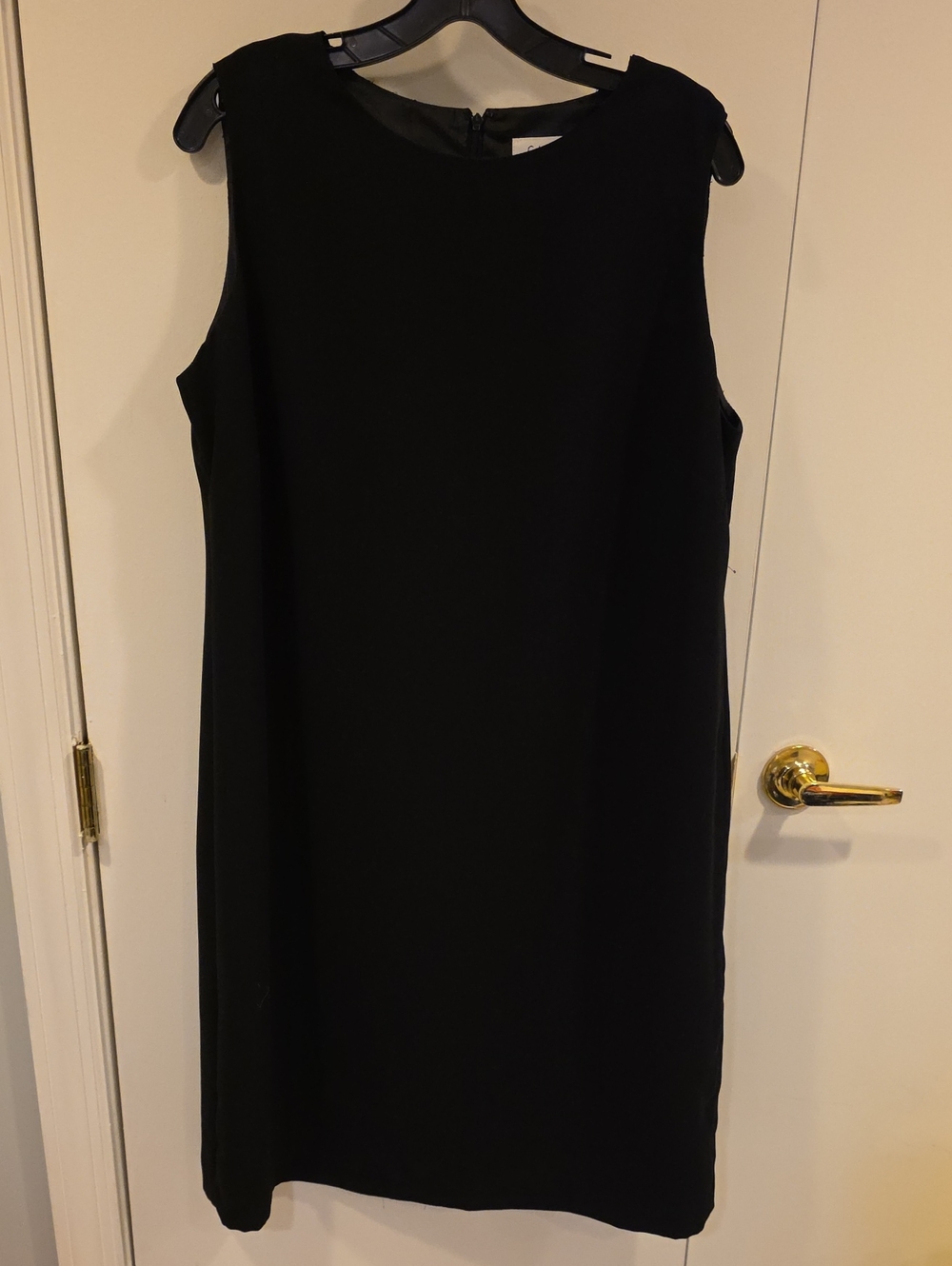 Calvin Klein Black Sleeveless Shift Dress - 16